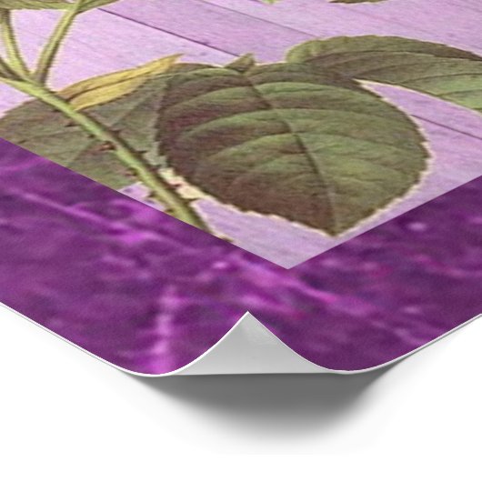 痛みかわいらしに関す感動的る紫のポスター ポスター (角)