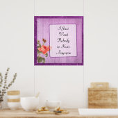 痛みかわいらしに関す感動的る紫のポスター ポスター (キッチン)