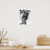 痛みと欲求不満 – Pencil Sketch ポスター (キッチン)