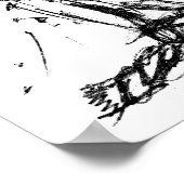 痛みと欲求不満 – Pencil Sketch ポスター (角)