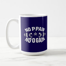 痛みなくして得るものなし ワークアウト バーベル コーヒーマグカップ