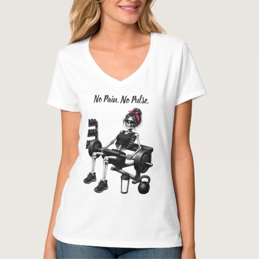 痛みなくして脈動なし Tシャツ (正面)