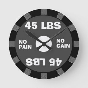 痛みなしゲイン重量挙げ壁時計 ラウンド壁時計