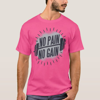 痛みなしゲインBarbell重量挙げグラフィック Tシャツ