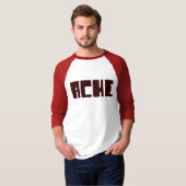 痛みのバーガンディのぼろきれ Tシャツ (正面フル)