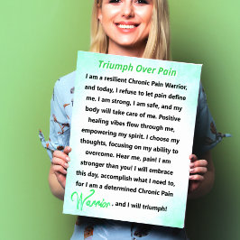 痛みの慢性的な痛みの戦士に勝利する フォトプリント           