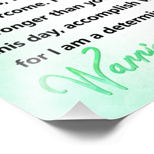 痛みの慢性的な痛みの戦士に勝利する フォトプリント            (角)