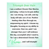 痛みの慢性的な痛みの戦士に勝利する フォトプリント            (正面)