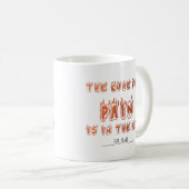 痛みの治療は痛みの中にある。瑠美 コーヒーマグカップ (正面右)