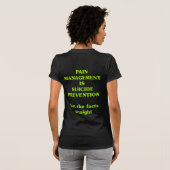 痛みの管理は自殺防止につながる Tシャツ (裏面フル)