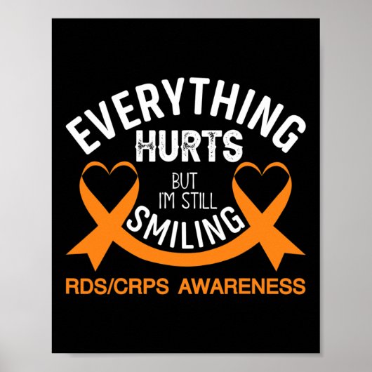 痛みはあるけど笑顔で - RSD CRPS 啓発 ポスター (正面)