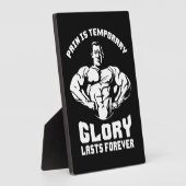 痛みは一時的であり、栄光は永遠である – ボディビル フォトプラーク (側面)