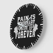 痛みは一時的で、プライドは永遠感動的。 ラージ壁時計 (傾斜)