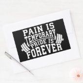 痛みは一時的で、プライドは永遠感動的。 長方形シール (封筒)