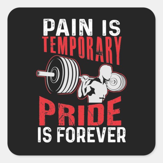 痛みは一時的なプライドは永遠 スクエアシール (正面)