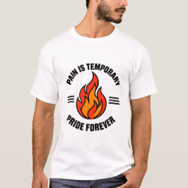 痛みは一時的 誇りは永遠 ジム 引用 Tシャツ