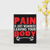 痛みは単なる弱点離れあなたの体ボディビルディ カード (黄色い花)