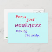 痛みは弱さ離れの体Tシャツ ポストカード (正面/裏面)