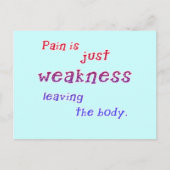 痛みは弱さ離れの体Tシャツ ポストカード (正面)
