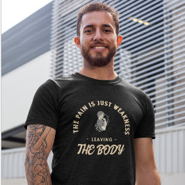 痛みは弱体の離れ体フィットネス Tシャツ