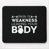 痛みは弱点離れあなたの体フィットネスジムWor マウスパッド (正面)