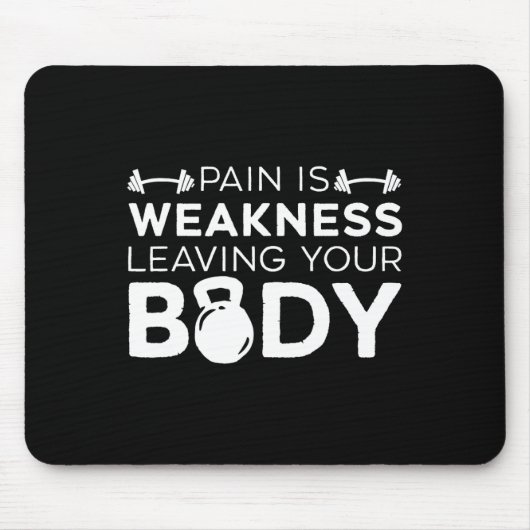 痛みは弱点離れあなたの体フィットネスジムWor マウスパッド (正面)