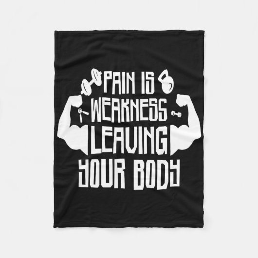痛みは弱点離れの体 フリースブランケット (正面)