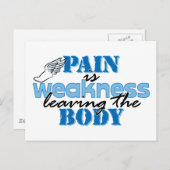 痛みは弱点離れの体 – 追跡 ポストカード (正面/裏面)