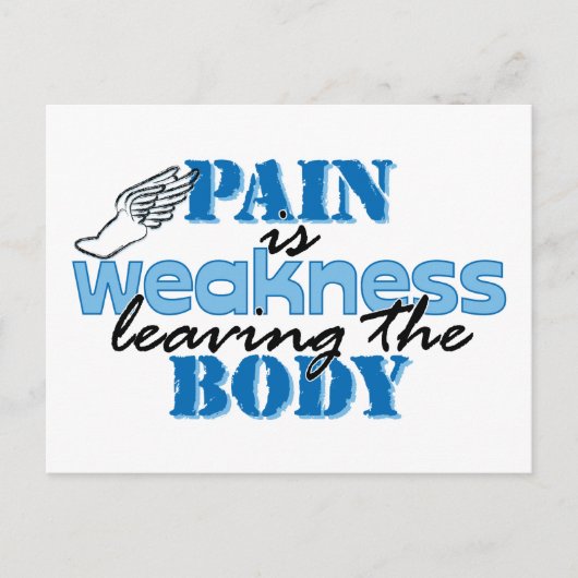 痛みは弱点離れの体 – 追跡 ポストカード (正面)