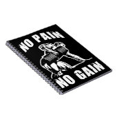 痛みは無い。ボディビルトレーニング やる気を起こさせる ノートブック (右側)