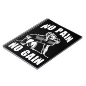 痛みは無い。ボディビルトレーニング やる気を起こさせる ノートブック (左側)