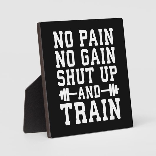 痛みは無く、黙って訓練する感動的- フォトプラーク (正面)