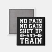 痛みは無く、黙って訓練する感動的- マグネット (正面/裏面)