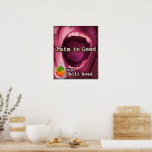 痛みは良い – トータルシルヘッドキャンバス ポスター (キッチン)