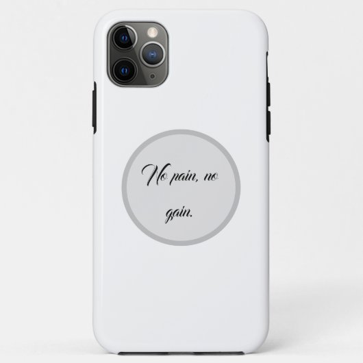 痛みも無し | GYMモチベーション引用文 |リグ Case-Mate iPhoneケース (裏面)