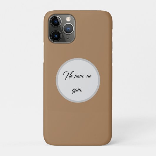 痛みも無し | GYMモチベーション引用文 |リグ Case-Mate iPhoneケース (裏)