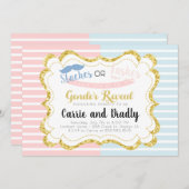 痛みや発疹ジェンダーの明らかにする招待状 招待状 (正面/裏面)