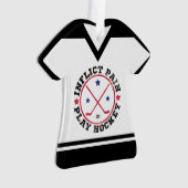 痛みを与える遊ホッケー、カスタマイズ可能なジャージー オーナメント (正面)