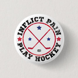 痛みを与え遊るホッケーボタン 缶バッジ