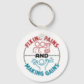 痛みを取り除き利益を上げる物理的セラピスト キーホルダー (正面)