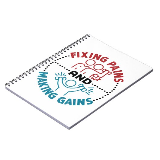 痛みを取り除き利益を上げる物理的セラピスト ノートブック (左側)