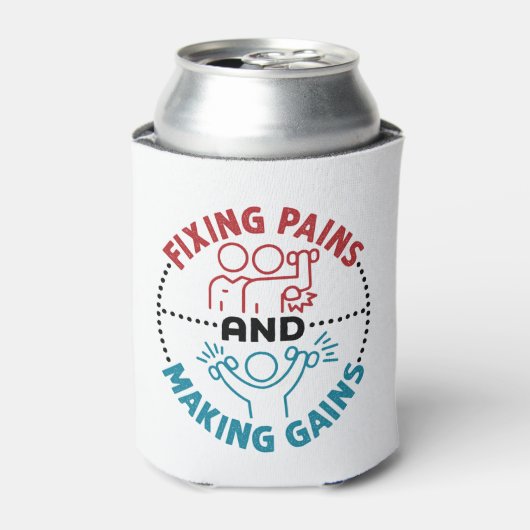 痛みを取り除き利益を上げる物理的セラピスト 缶クーラー (缶正面)