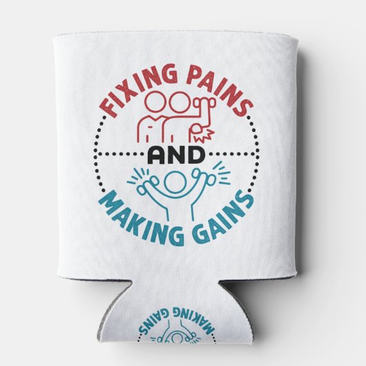 痛みを取り除き利益を上げる物理的セラピスト 缶クーラー (裏面)