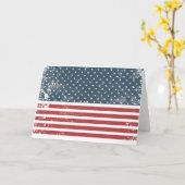 痛みを感じさせるアメリカ国旗 カード (黄色い花)