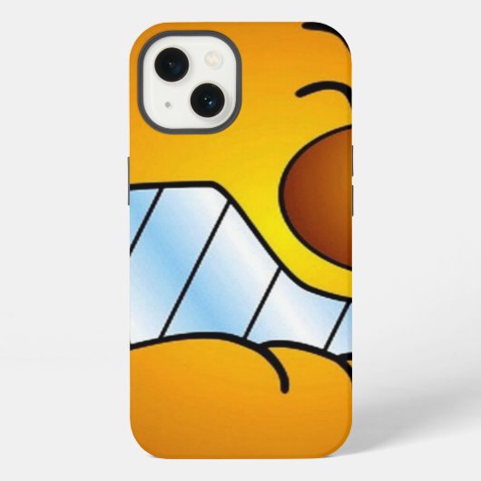 痛みを感じています - 笑顔 iPhoneケース (裏面)