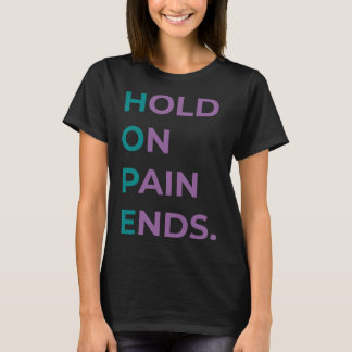 痛みを抑える希望の自殺認識度生存者 Tシャツ