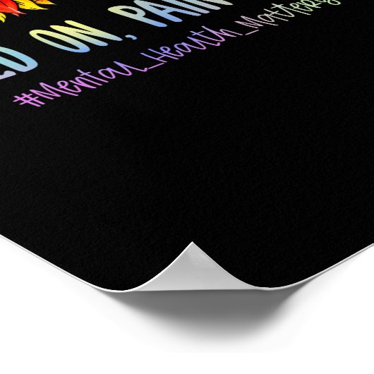 痛みを抑え続ける希望うつ病の精神衛生 ポスター (角)