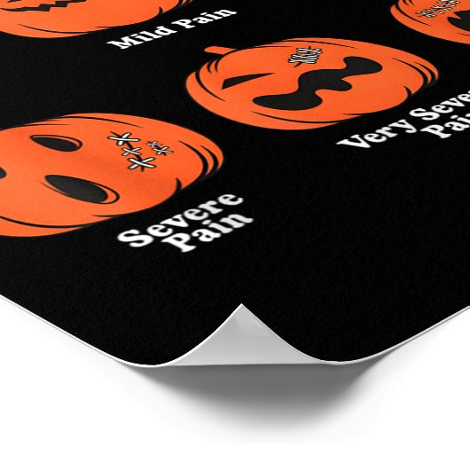 痛みスケールソキーパンプキン秋ハロウィントラウマニュル ポスター (角)