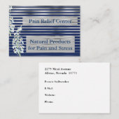 痛みレリーフ、 浮き彫りセンターストライプの名刺 名刺 (正面/裏面)