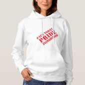 「痛み今日プライド明日フード付きスウェットシャツ | やる気を起こさせる パーカ (正面)